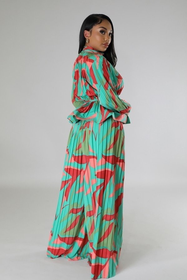 Glam Pleated 2pc Set