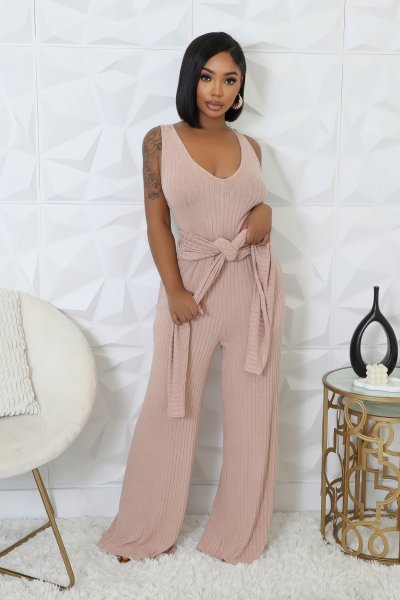 Knit Rib Sleeveless Jumper w/top