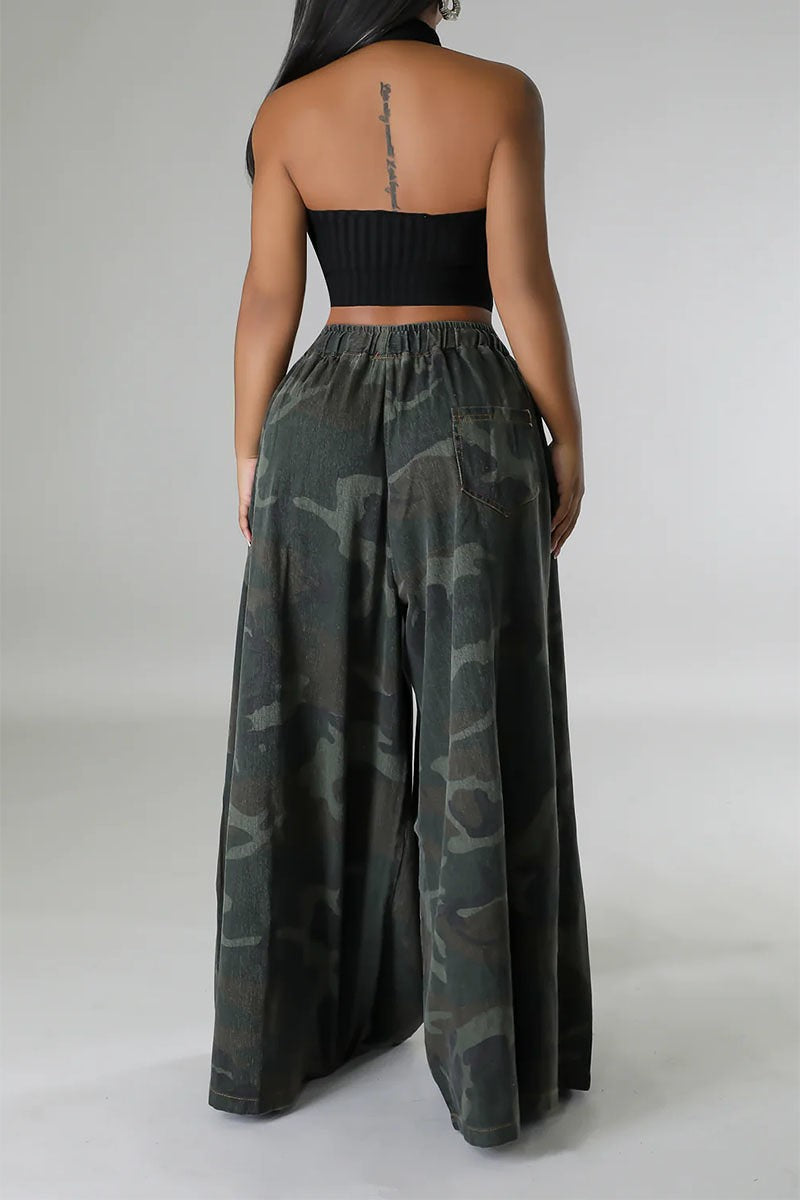 Camo Wide Leg Pants