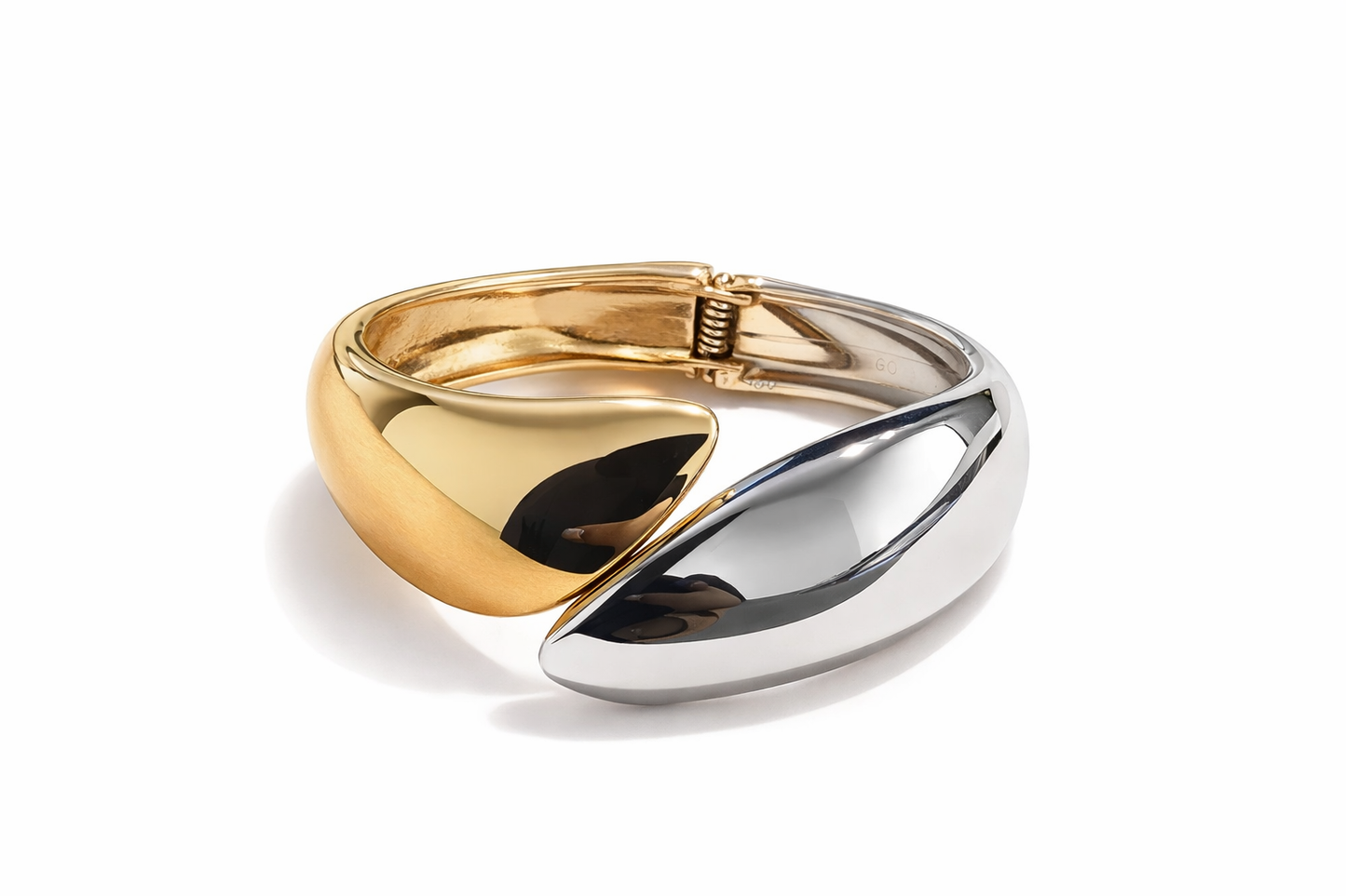 Twist Shiny Silver/Gold Bangle