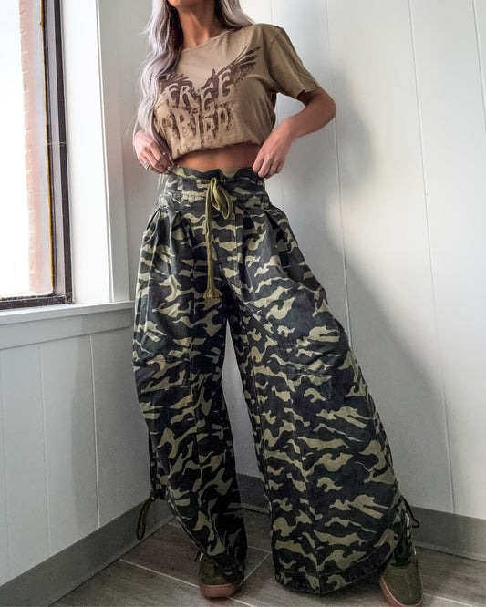Camo Ruched Pants