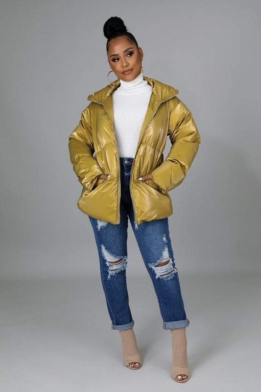 Gold Bomber Jacket