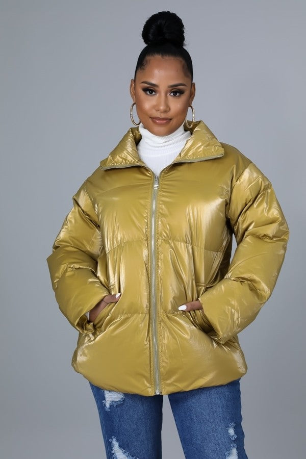 Gold Bomber Jacket
