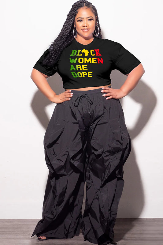 Wide Leg Drawstring Windbreaker Wavy Pants