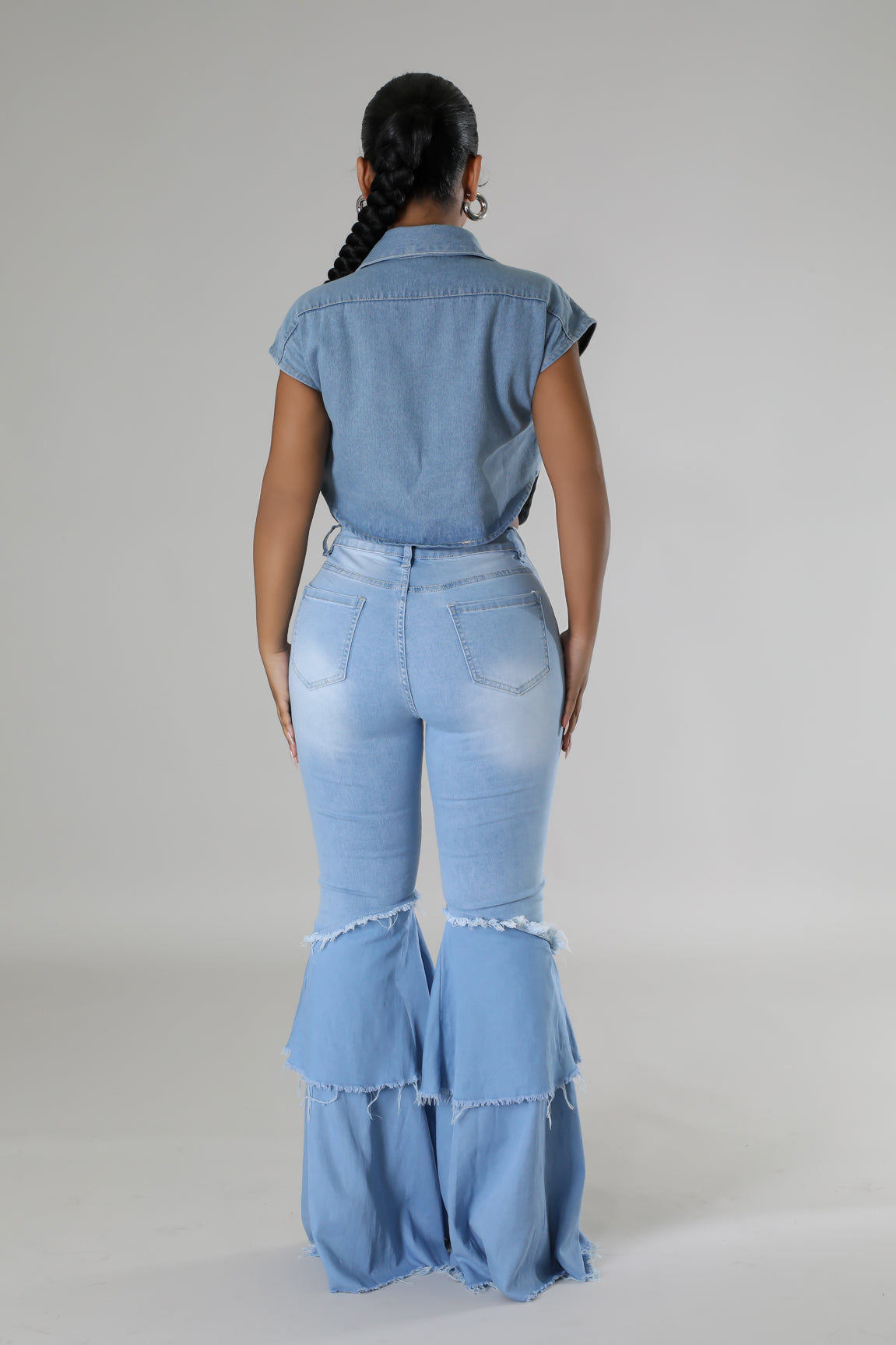 Denim Crop Vest