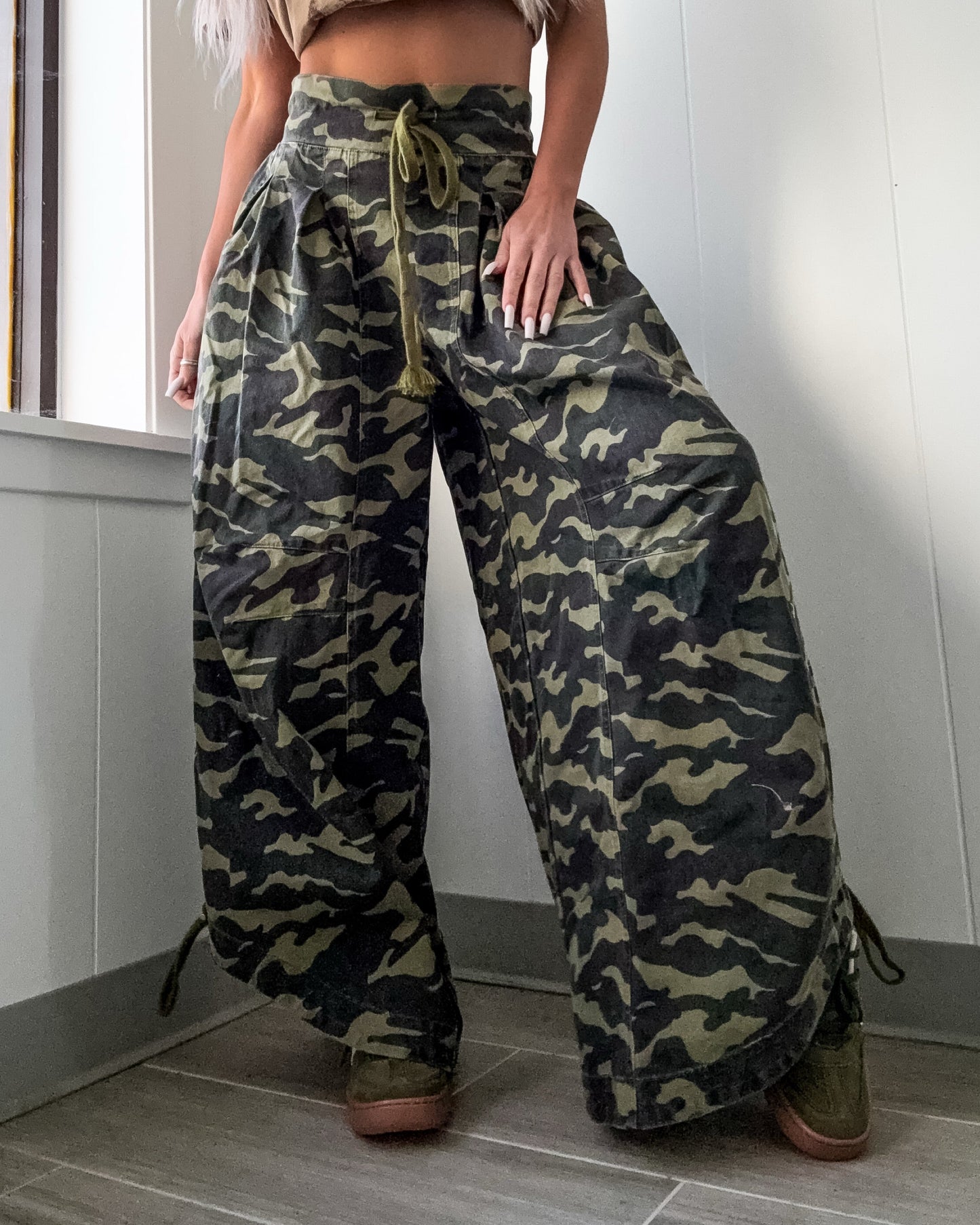Camo Ruched Pants