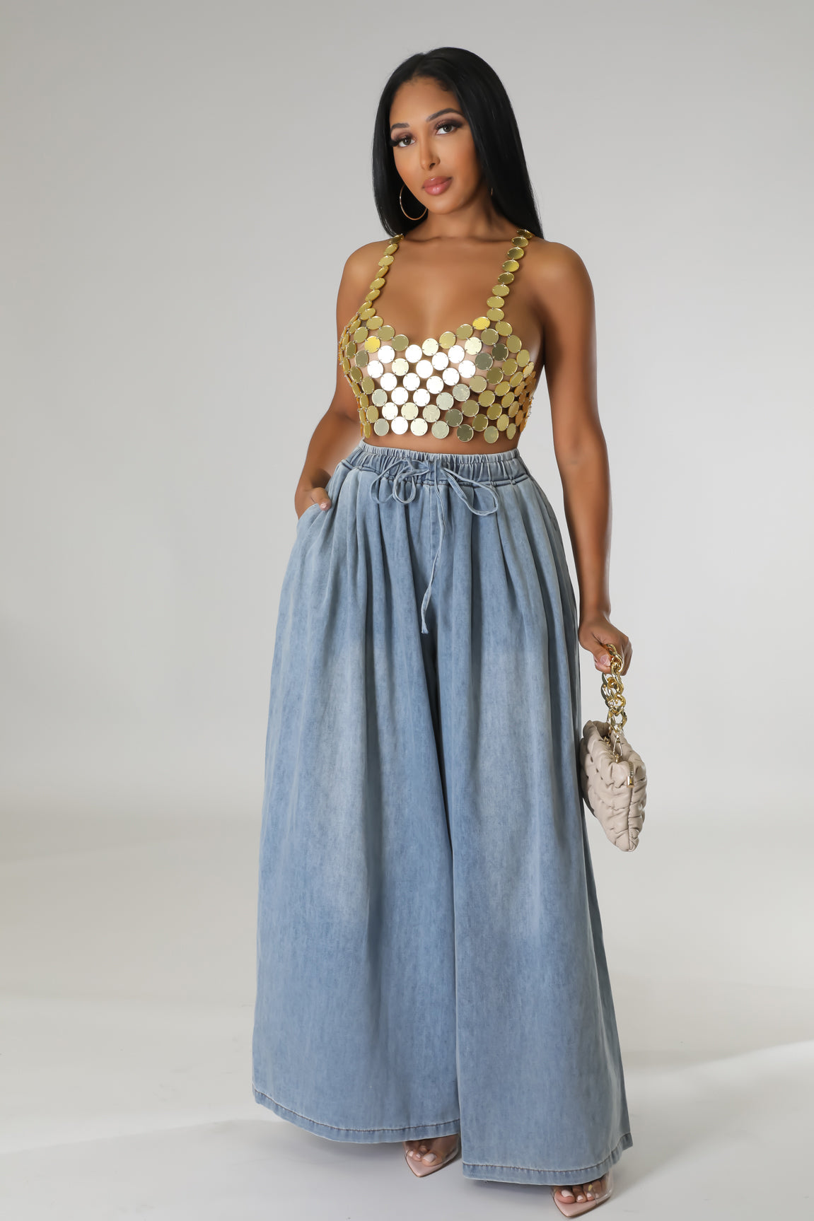Denim Wide Leg Jeans