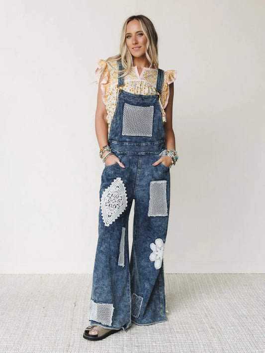 Denim Crochet Overall