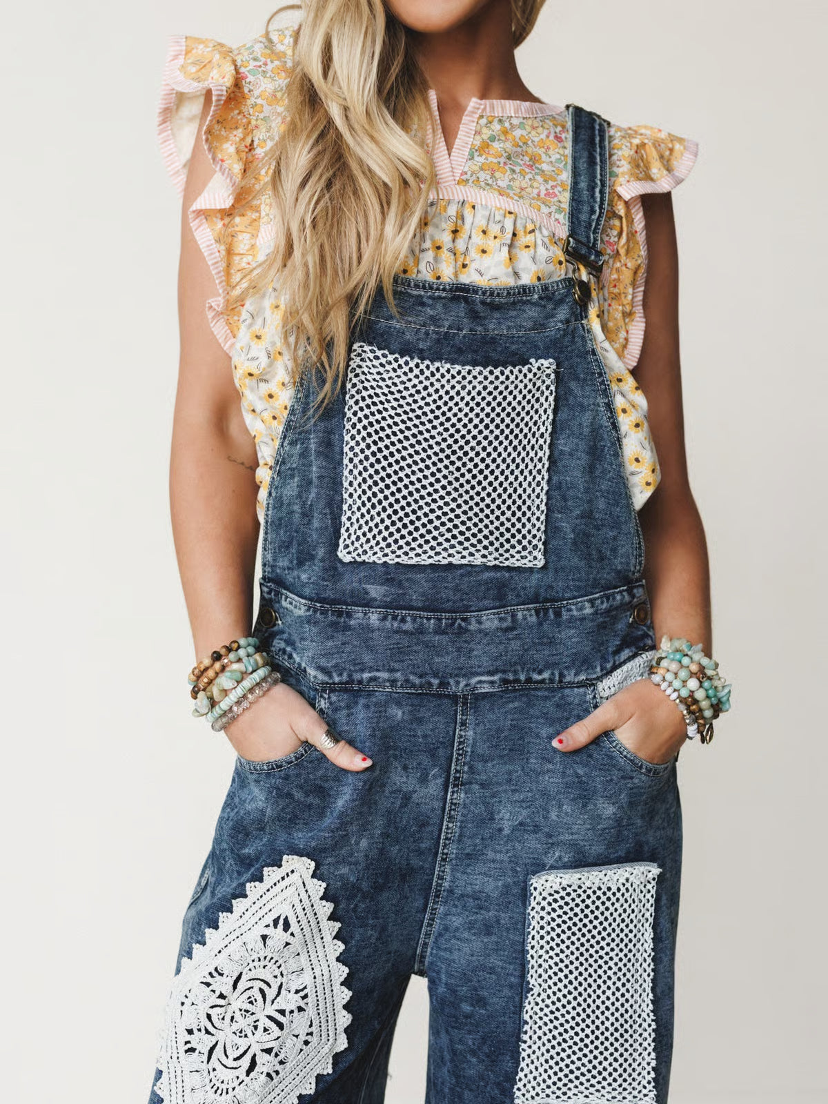 Denim Crochet Overall