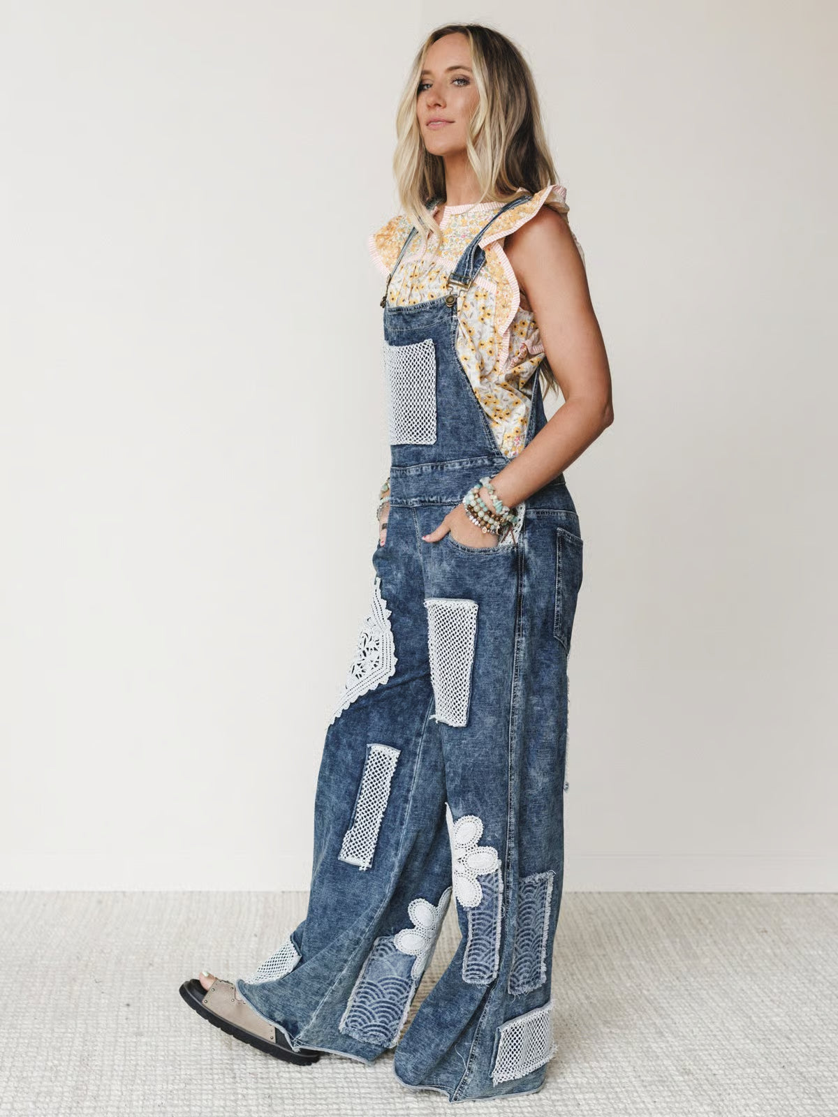 Denim Crochet Overall