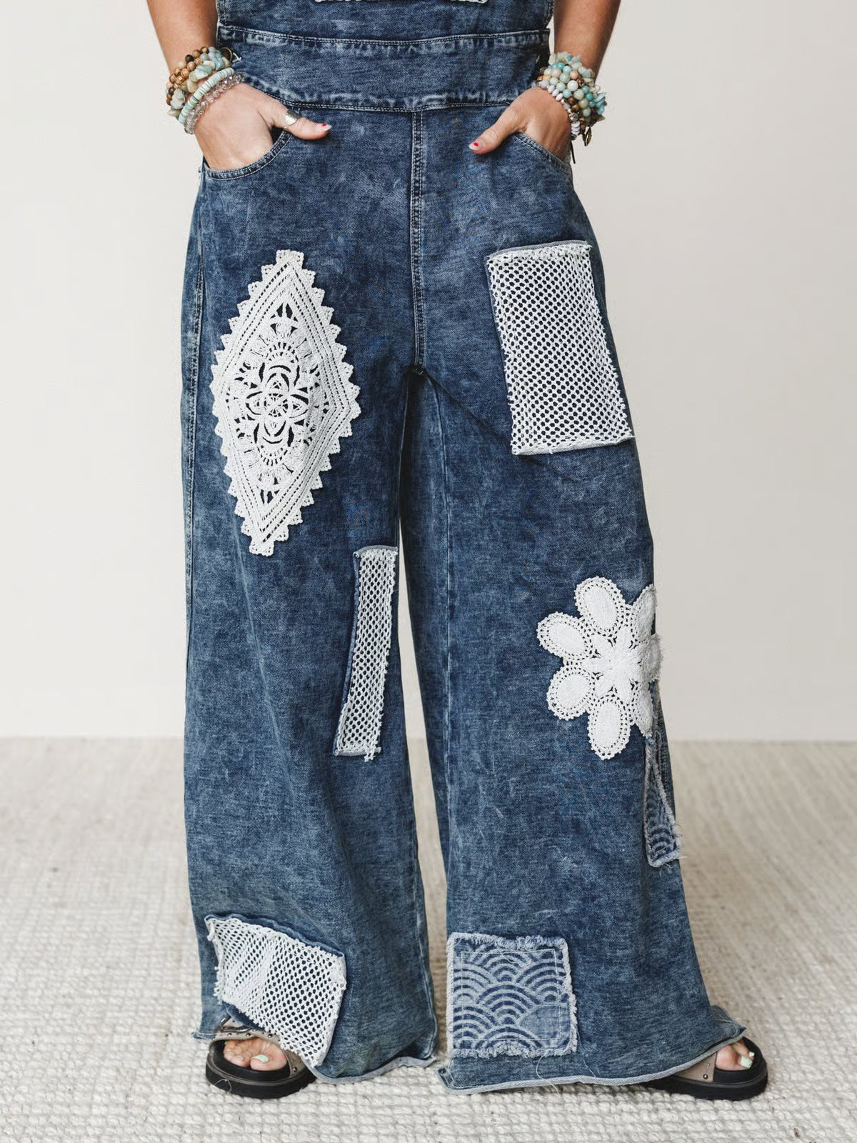 Denim Crochet Overall