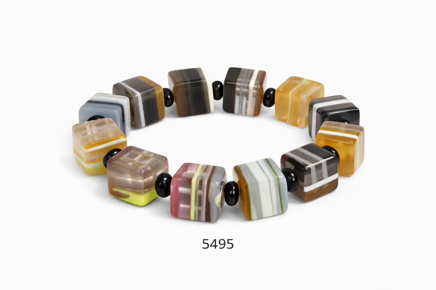 Multi Lucite Stretch Bracelet