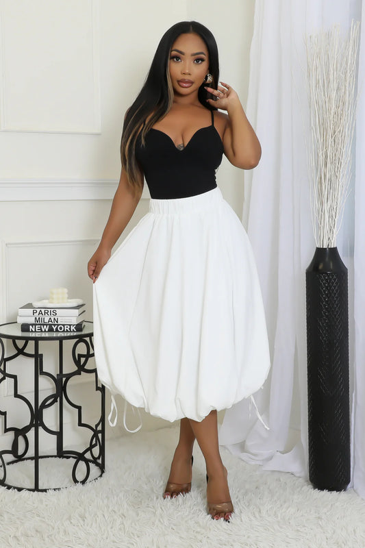 In Her Bubble Skirt