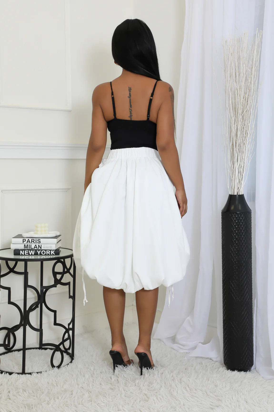 In Her Bubble Skirt