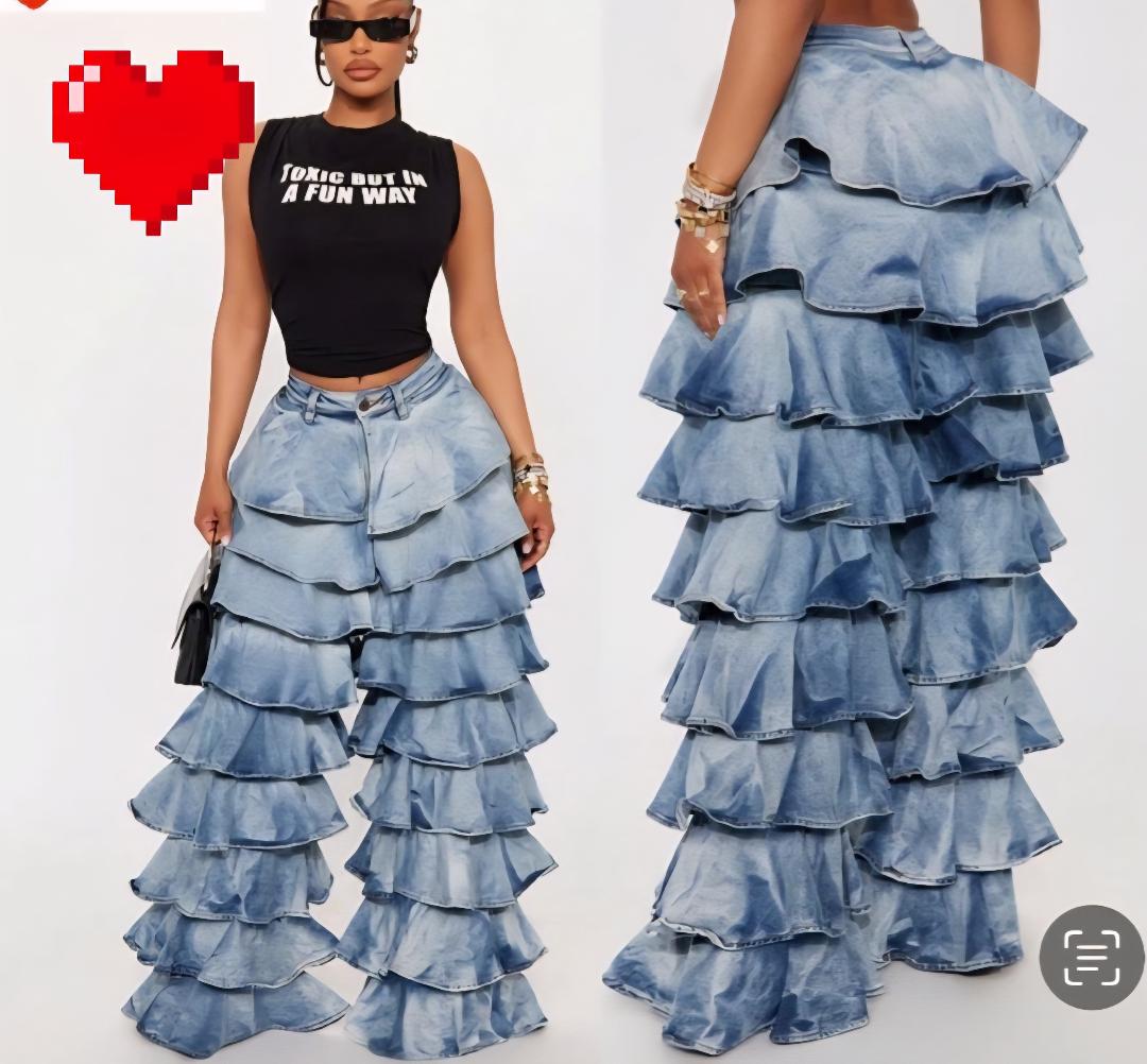 Ms. Ruffle Denim Jeans